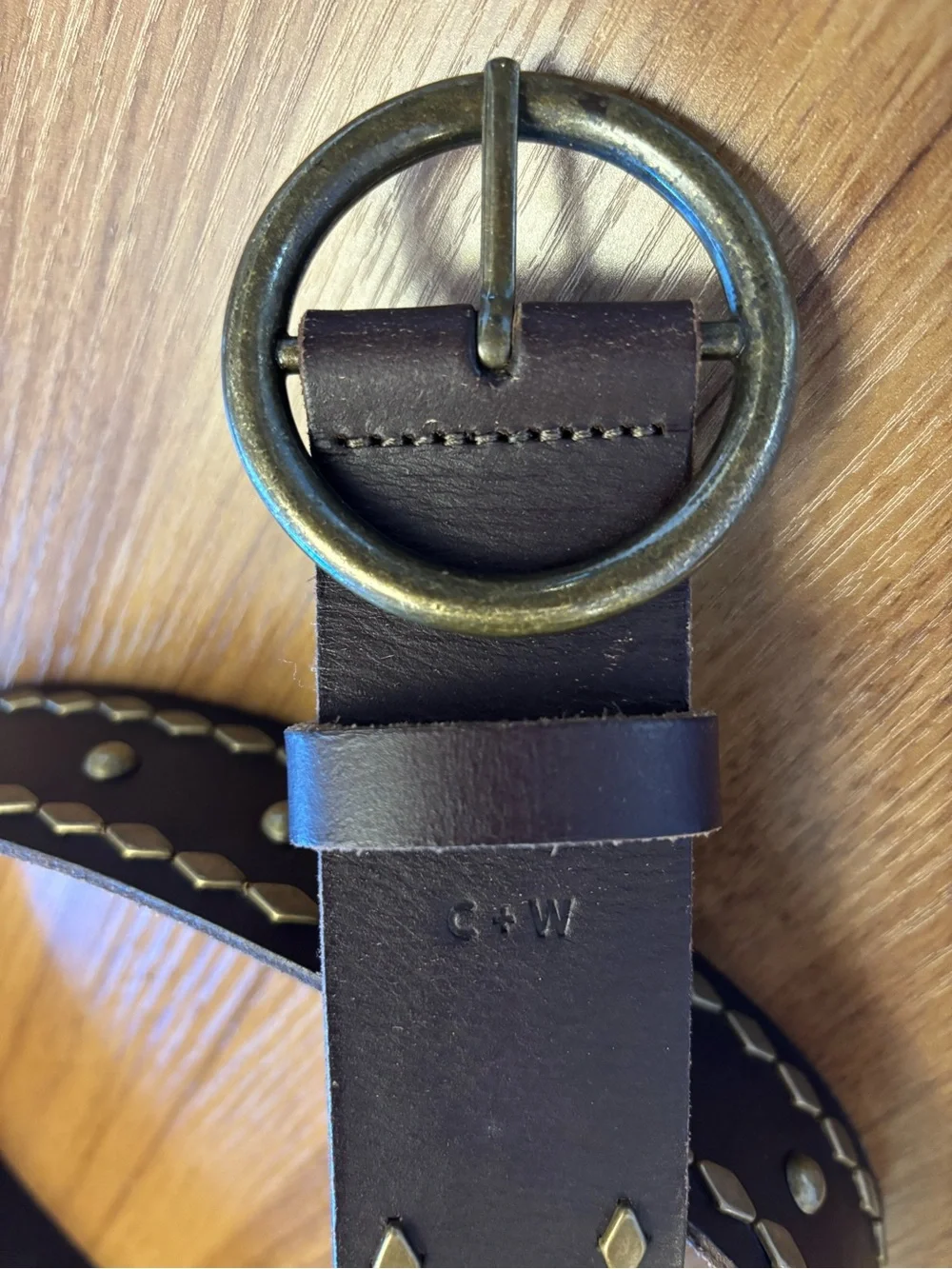 Cleo + Wolf Leather Belt. Large. 45”